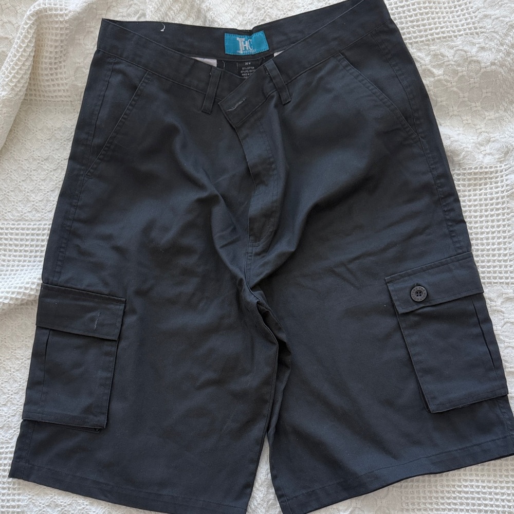 Men's Classic Black Cargo Shorts